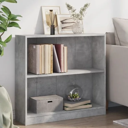 Estantería de madera contrachapada gris hormigón 80x24x75 cm de , Librerías y estanterías - Ref: Foro24-800895, Precio: 46,55...
