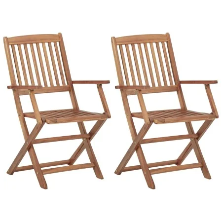 Klappbare Gartenstühle 2 Einheiten aus massivem Akazienholz von vidaXL, Gartenstühle - Ref: Foro24-313601, Preis: 105,50 €, R...