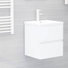 Armario para lavabo madera contrachapada blanco 41x38,5x45 cm de , Muebles de baño - Ref: Foro24-804728, Precio: 49,60 €, Des...