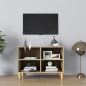 Mueble de TV patas de madera maciza roble Sonoma 69,5x30x50cm von , TV-Möbel - Ref: Foro24-805926, Preis: 42,30 €, Rabatt: %