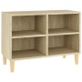 Mueble de TV patas de madera maciza roble Sonoma 69,5x30x50cm von , TV-Möbel - Ref: Foro24-805926, Preis: 42,30 €, Rabatt: %