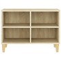 Mueble de TV patas de madera maciza roble Sonoma 69,5x30x50cm von , TV-Möbel - Ref: Foro24-805926, Preis: 42,30 €, Rabatt: %