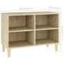 Mueble de TV patas de madera maciza roble Sonoma 69,5x30x50cm von , TV-Möbel - Ref: Foro24-805926, Preis: 42,30 €, Rabatt: %