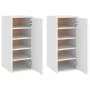 Muebles zapateros 2 uds madera contrachapada blanco 32x35x70 cm by , Shoe racks and shoe organizers - Ref: Foro24-808955, Pri...