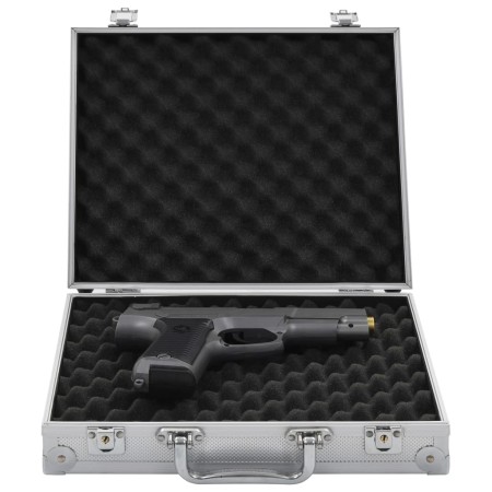 Maletín para armas de aluminio y ABS plateado by , Firearm cases - Ref: Foro24-91868, Price: 26,69 €, Discount: %