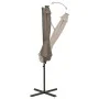 Cantilever umbrella with taupe gray post and 300 cm LED lights by vidaXL, Umbrellas - Ref: Foro24-312339, Price: 87,11 €, Dis...