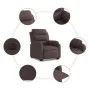 Sillón eléctrico reclinable elevable de tela marrón oscuro by , Armchairs - Ref: Foro24-3205009, Price: 371,36 €, Discount: %