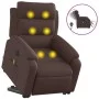 Sillón masaje eléctrico reclinable elevable tela marrón oscuro by , Armchairs - Ref: Foro24-3205021, Price: 380,93 €, Discoun...