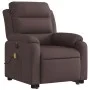 Sillón masaje eléctrico reclinable elevable tela marrón oscuro by , Armchairs - Ref: Foro24-3205021, Price: 380,93 €, Discoun...