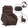 Sillón masaje eléctrico reclinable elevable tela marrón oscuro by , Armchairs - Ref: Foro24-3205021, Price: 380,93 €, Discoun...