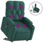 Silla de masaje reclinable de pie de tela verde oscura by , Armchairs - Ref: Foro24-3204728, Price: 321,01 €, Discount: %
