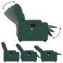 Silla de masaje reclinable de pie de tela verde oscura by , Armchairs - Ref: Foro24-3204728, Price: 321,01 €, Discount: %