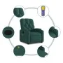 Silla de masaje reclinable de pie de tela verde oscura by , Armchairs - Ref: Foro24-3204728, Price: 321,01 €, Discount: %