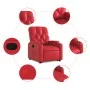 Sillón reclinable elevable cuero artificial rojo by , Armchairs - Ref: Foro24-3204777, Price: 287,86 €, Discount: %