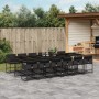 Set comedor de jardín con cojines 13 pzas ratán sintético negro by , Garden sets - Ref: Foro24-3211303, Price: 782,19 €, Disc...