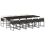 Set de comedor jardín 11 pzas con cojines ratán sintético negro von , Gartensets - Ref: Foro24-3211290, Preis: 762,88 €, Raba...