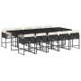 Set de comedor jardín 11 pzas con cojines ratán sintético negro von , Gartensets - Ref: Foro24-3211290, Preis: 669,75 €, Raba...