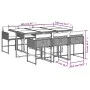 Set de comedor de jardín 7 pzas y cojines ratán sintético negro by , Garden sets - Ref: Foro24-3211267, Price: 434,80 €, Disc...