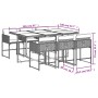 Set de comedor de jardín 7 pzas y cojines ratán sintético negro von , Gartensets - Ref: Foro24-3211267, Preis: 378,65 €, Raba...