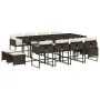Set muebles de jardín 13 pzas y cojines ratán sintético marrón by , Garden sets - Ref: Foro24-3211341, Price: 721,99 €, Disco...