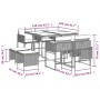 Set comedor para jardín 9 pzas y cojines ratán sintético marrón by , Garden sets - Ref: Foro24-3211317, Price: 345,59 €, Disc...