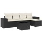 Set de sofás de jardín 6 piezas y cojines ratán sintético negro von , Gartensets - Ref: Foro24-3254833, Preis: 363,05 €, Raba...