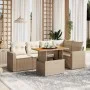 Juego de sofás jardín con cojines 6 pzas ratán sintético beige by , Garden sets - Ref: Foro24-3271303, Price: 470,36 €, Disco...