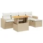Juego de sofás jardín con cojines 6 pzas ratán sintético beige by , Garden sets - Ref: Foro24-3275585, Price: 439,53 €, Disco...