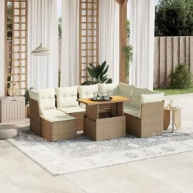 Juego de sofás de jardín con cojines beige 8 pzas ratán PE by , Garden sets - Ref: Foro24-3275494, Price: 562,14 €, Discount: %