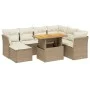 Juego de sofás de jardín con cojines beige 8 pzas ratán PE by , Garden sets - Ref: Foro24-3275494, Price: 562,14 €, Discount: %