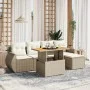 Juego de sofás jardín con cojines 6 pzas ratán sintético beige by , Garden sets - Ref: Foro24-3275809, Price: 490,74 €, Disco...