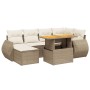 Set sofás de jardín 7 piezas y cojines ratán sintético beige by , Garden sets - Ref: Foro24-3275816, Price: 540,01 €, Discoun...