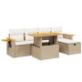 Juego de sofás jardín con cojines 6 pzas ratán sintético beige by , Garden sets - Ref: Foro24-3276138, Price: 458,87 €, Disco...