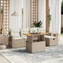 Juego de sofás jardín con cojines 6 pzas ratán sintético beige by , Garden sets - Ref: Foro24-3275697, Price: 420,31 €, Disco...