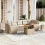 Juego de sofás de jardín con cojines beige 8 pzas ratán PE by , Garden sets - Ref: Foro24-3272108, Price: 659,52 €, Discount: %