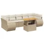 Juego de sofás de jardín con cojines beige 8 pzas ratán PE by , Garden sets - Ref: Foro24-3272108, Price: 659,52 €, Discount: %
