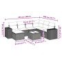Set de sofás de jardín 8 piezas y cojines ratán sintético negro by , Garden sets - Ref: Foro24-3255243, Price: 477,89 €, Disc...