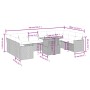 Set de sofás de jardín 11pzas con cojines ratán sintético beige by , Garden sets - Ref: Foro24-3271485, Price: 726,01 €, Disc...