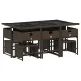 Set comedor de jardín 11 pzas y cojines ratán sintético marrón by , Garden sets - Ref: Foro24-3211329, Price: 521,13 €, Disco...