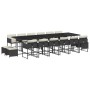 Set de muebles jardín 17 pzas con cojines ratán sintético negro von , Gartensets - Ref: Foro24-3211362, Preis: 854,27 €, Raba...