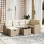 Set sofás de jardín 7 piezas y cojines ratán sintético beige by , Garden sets - Ref: Foro24-3263494, Price: 490,67 €, Discoun...