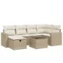 Set sofás de jardín 7 piezas y cojines ratán sintético beige by , Garden sets - Ref: Foro24-3263494, Price: 490,67 €, Discoun...