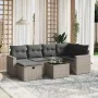 Set de sofás de jardín 7 piezas con cojines ratán PE gris von , Gartensets - Ref: Foro24-3263496, Preis: 412,86 €, Rabatt: %