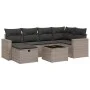 Set de sofás de jardín 7 piezas con cojines ratán PE gris von , Gartensets - Ref: Foro24-3263496, Preis: 412,86 €, Rabatt: %
