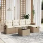 Juego de sofás jardín con cojines 6 pzas ratán sintético beige by , Garden sets - Ref: Foro24-3263784, Price: 400,09 €, Disco...