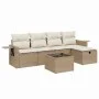 Juego de sofás jardín con cojines 6 pzas ratán sintético beige by , Garden sets - Ref: Foro24-3263784, Price: 400,09 €, Disco...