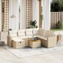 Juego de sofás de jardín con cojines beige 8 pzas ratán PE by , Garden sets - Ref: Foro24-3264852, Price: 501,70 €, Discount: %