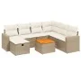 Juego de sofás de jardín con cojines beige 8 pzas ratán PE by , Garden sets - Ref: Foro24-3264852, Price: 521,91 €, Discount: %