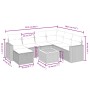 Juego de sofás de jardín con cojines beige 8 pzas ratán PE by , Garden sets - Ref: Foro24-3264852, Price: 501,70 €, Discount: %