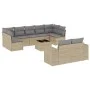 Juego de sofás jardín con cojines beige 10 pzas ratán sintético de , Conjuntos de jardín - Ref: Foro24-3223028, Precio: 622,6...